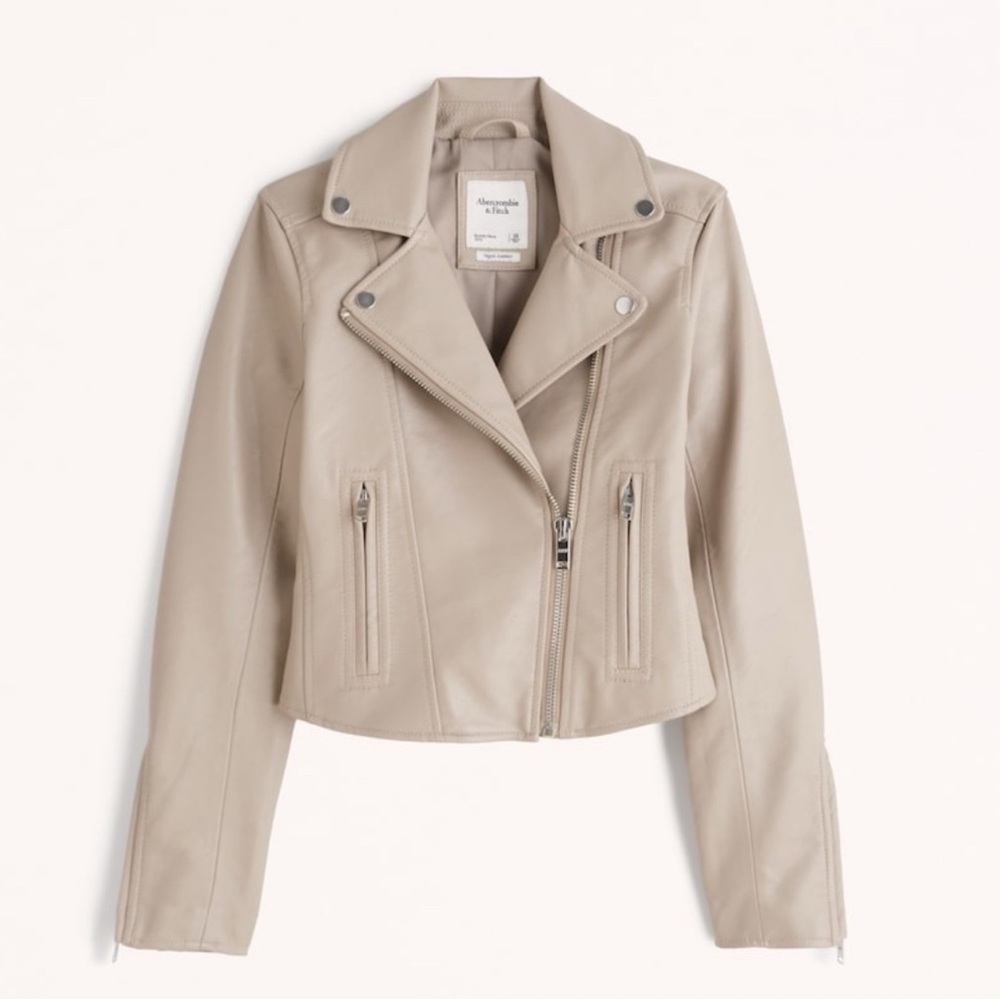 Abercrombie & Fitch Vegan Leather Moto Jacket